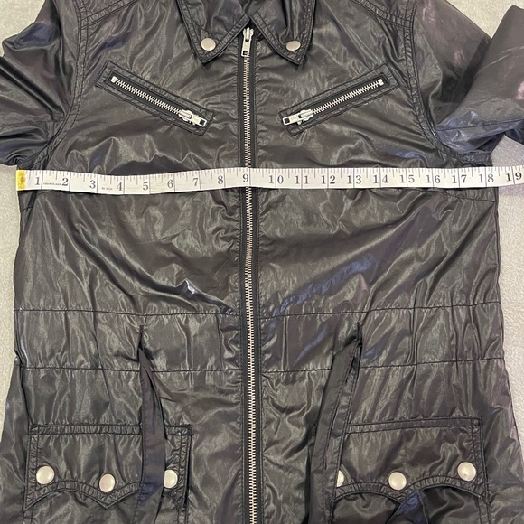 Black Lightweight Belted Jacket Raincoat H&M Size 6 - Picture 9 of 13